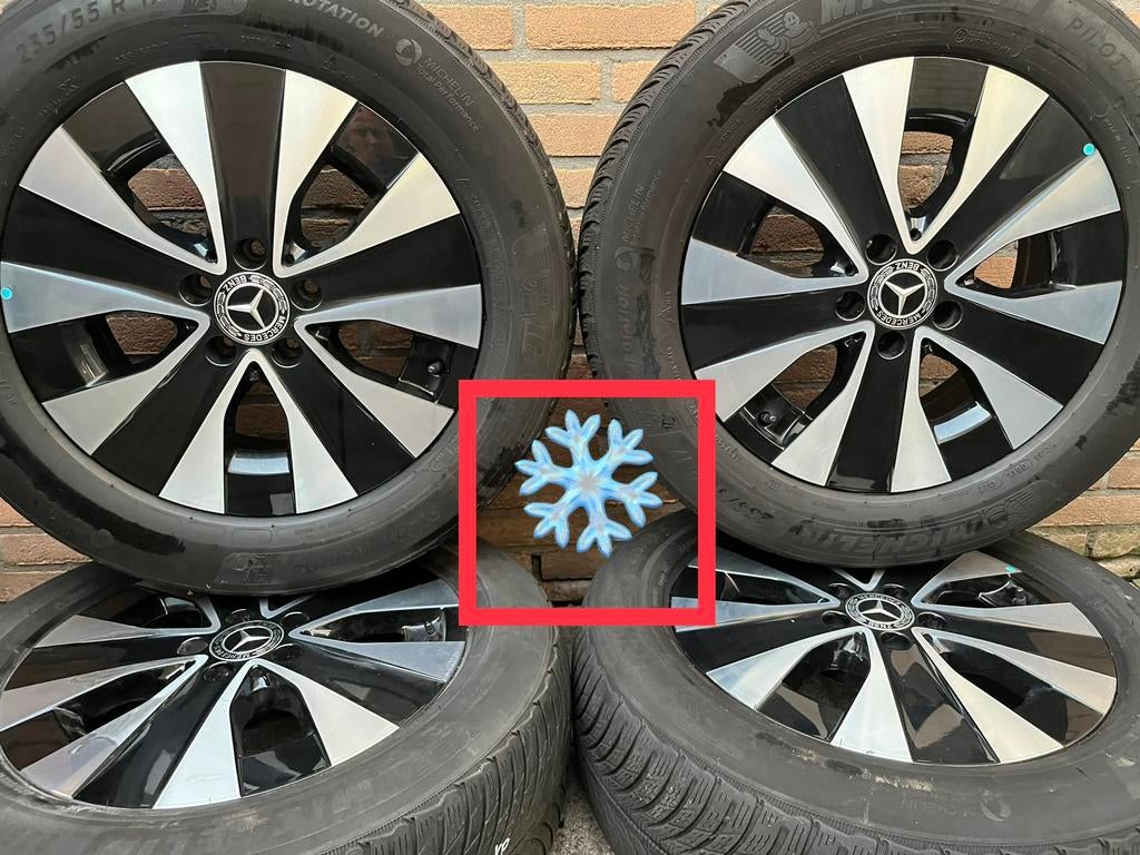 17” orig Mercedes vito V-klasse EQV Michelin winterset TPMS, Banden en Velgen, 17 inch, 235 mm, Bestelwagen