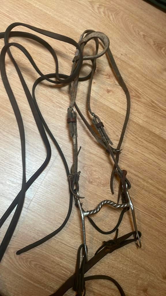 Antiek oud westernhoofdstel, Dieren en Toebehoren, Ophalen of Verzenden, Gebruikt, Western