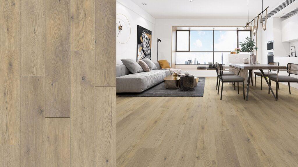Eiken vloeren op onderlaag kalksteen  SPC nieuw product, Natuursteeninfo BV, Nieuw, 10 m² of meer, Natuursteeninfo BV