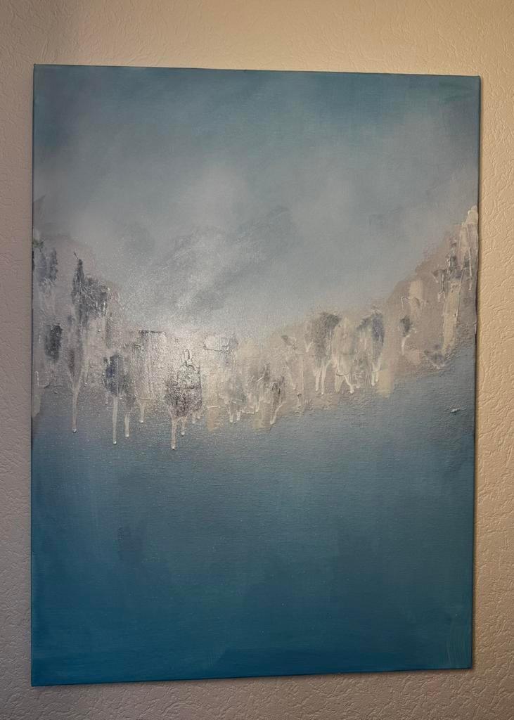 Abstract schilderij 55x75cm, Verzenden