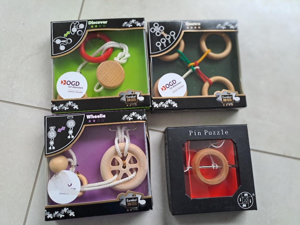 eureka behendigheidsspel 4 stuks, Verzenden, Minder dan 500 stukjes, Zo goed als nieuw, Overige typen