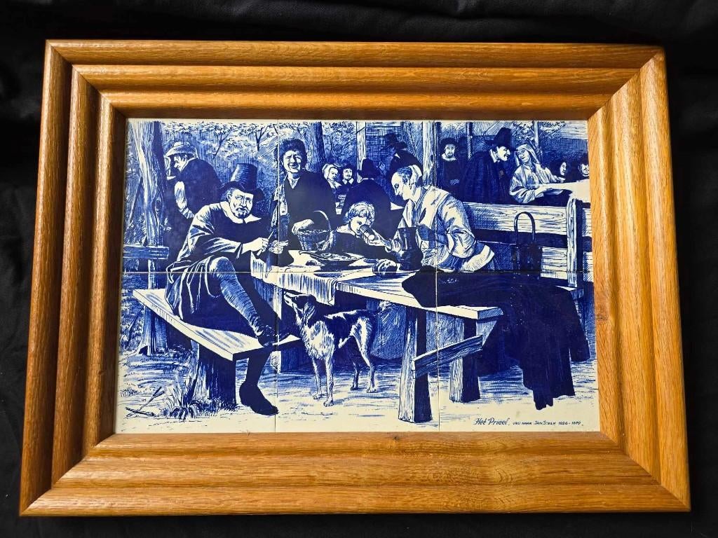 Schilderijen - Delft blauw (6 stuks), Antiek en Kunst, Kunst | Schilderijen | Klassiek, Ophalen of Verzenden