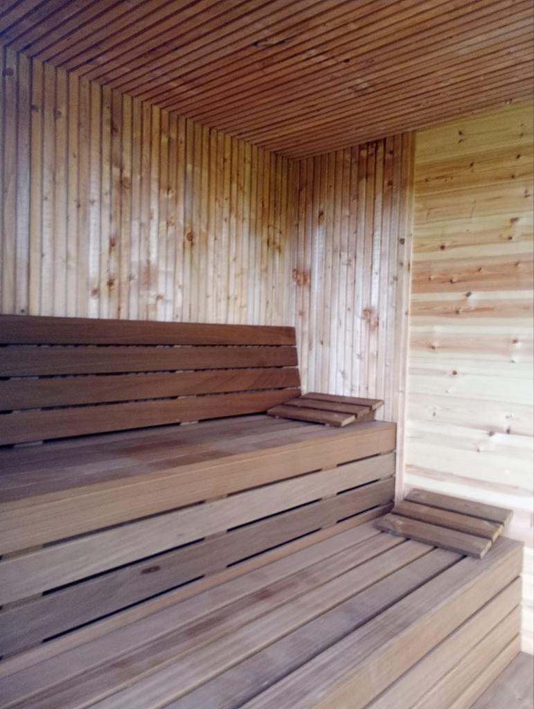 Moderne Canadees cedar sauna - Panoramaraam 160 cm - Nieuw!, Ophalen, Fins of Traditioneel, Wellnessandgarden, Nieuw