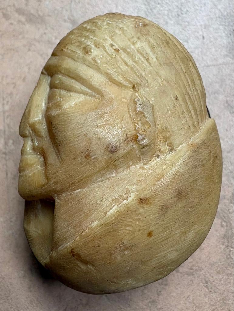 Portret van een native American (van Tagua noot), Antiek en Kunst, Ophalen of Verzenden