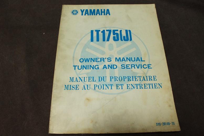 Yamaha IT175 J 1982 motorcycle owner's / service manual IT, Motoren, Ophalen of Verzenden, Yamaha
