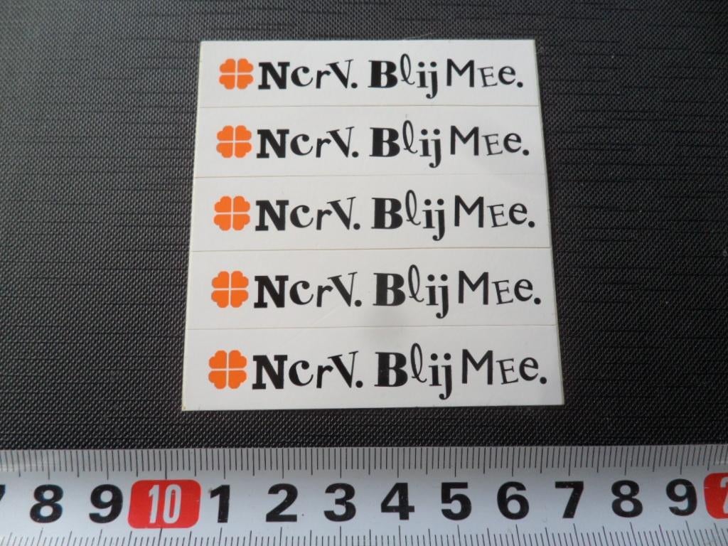 sticker set omroep NCRV blij mee, Verzamelen, Stickers, Ophalen, Zo goed als nieuw