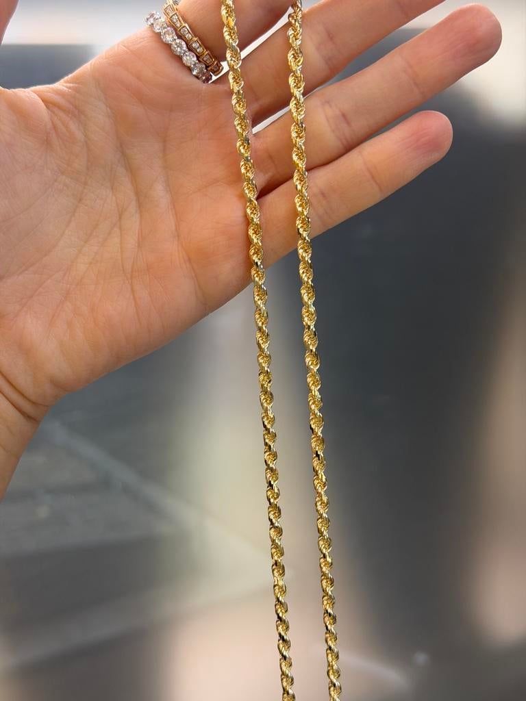 14KT Goud - 37.4 Gram - Ketting - ROPE - Gedraaide ketting, Ophalen, Nieuw, Goud, Goud