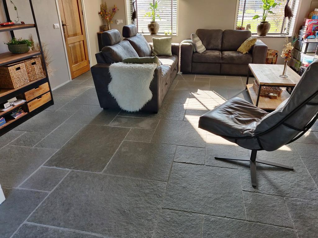 Bourgondische Dallen - Castle Stone Blue rustieke vloeren, Ophalen, 30 cm of meer, Steen of Klei, Nieuw