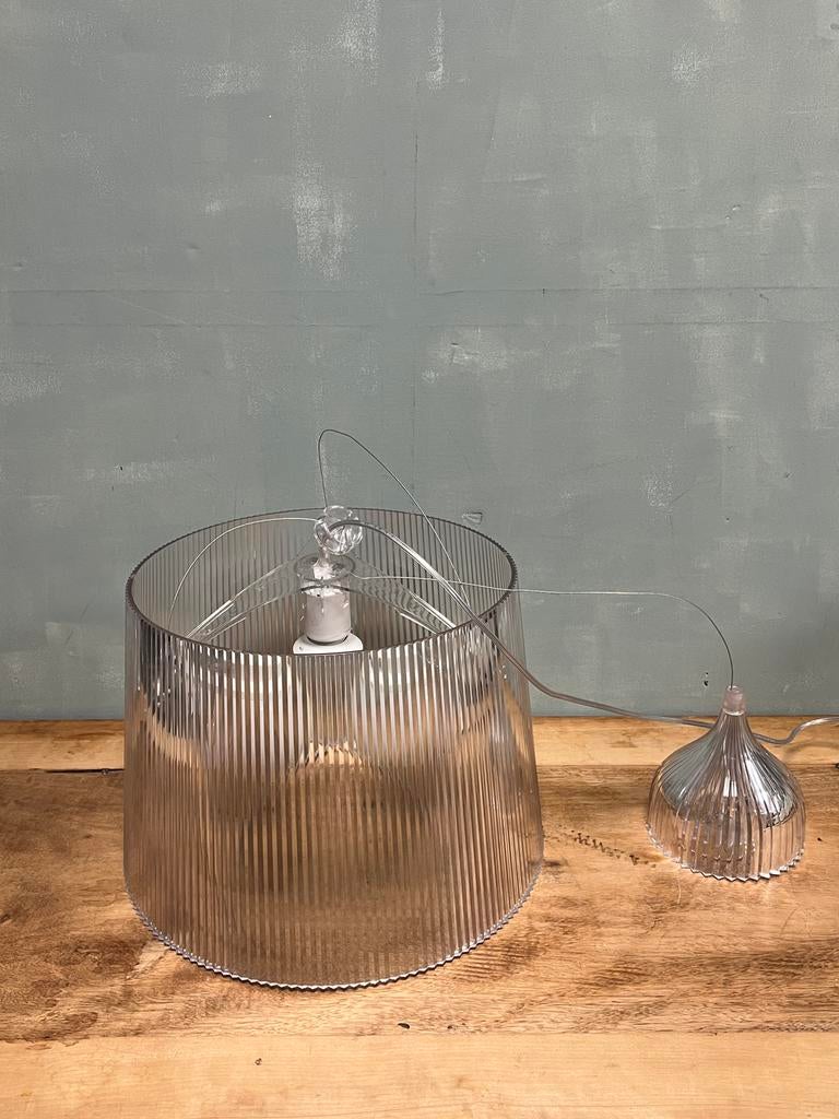 Vintage hanglamp Kartell Gé transparant, Ophalen of Verzenden, Gebruikt, Minder dan 50 cm