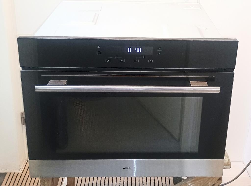 Atag inbouw combimagnetron met hetelucht CX14411A Bj 5-2019, Combimagnetron, Gebruikt, Verzenden, .