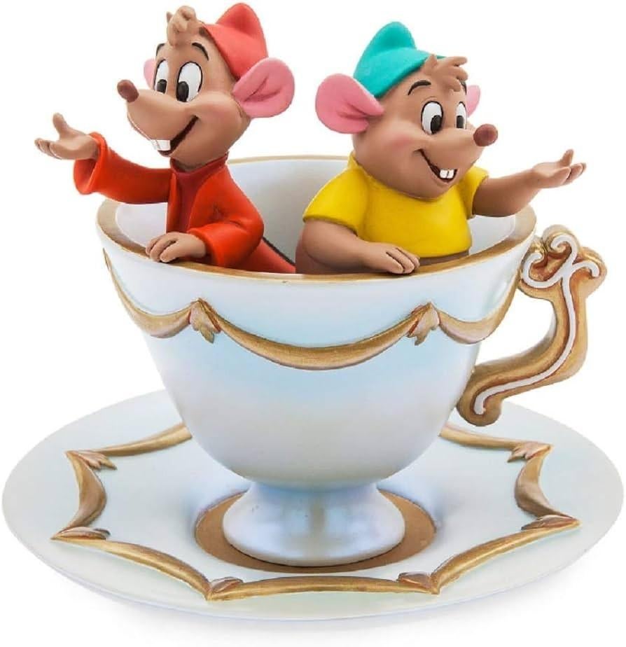 Gus and Pieter in theekop, Verzamelen, Disney, Verzenden, Assepoester of Belle, Nieuw, Beeldje of Figuurtje