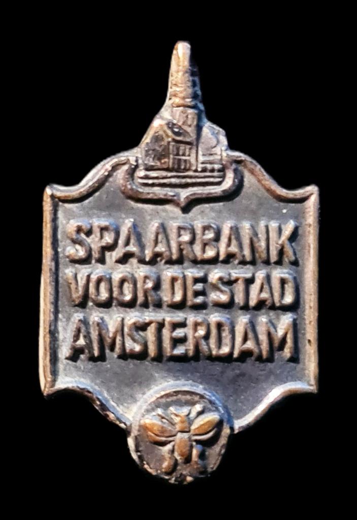 Spaarbank voor de stad Amsterdam speld, Ophalen of Verzenden, Nieuw, Stad of Land, Speldje of Pin