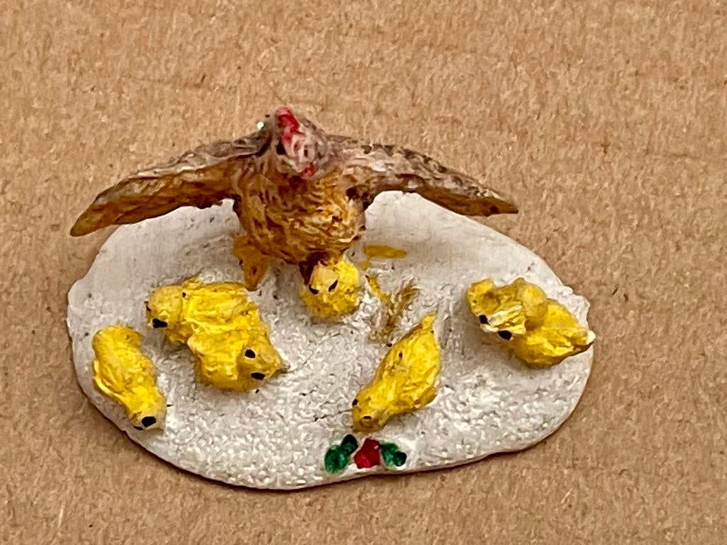Schattig Miniatuur Kippenfamilie Figuur, Ophalen of Verzenden, Zo goed als nieuw, Dier