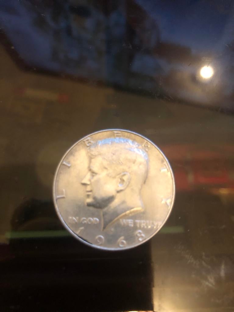Zilveren Half Dollar John F. Kennedy 1968, Postzegels en Munten, Munten | Amerika, Ophalen, Noord-Amerika, Losse munt, Zilver