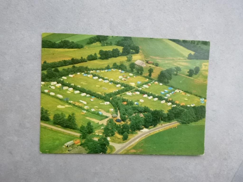 Ommen, camping Bergzicht/luchtfoto 1971, Verzenden, 1960 tot 1980, Gelopen, Overijssel