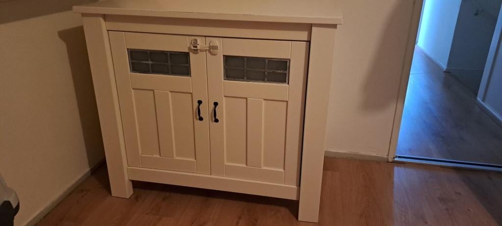 Retro look witte commode, Kinderen en Baby's, Ophalen, Gebruikt, 50 tot 70 cm, 100 cm of meer