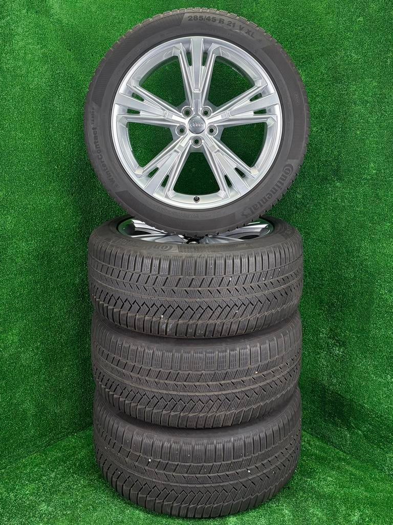 Originele 21 inch Audi S-line velgen winterbanden Q7 SQ7 Q8, Audi, Gebruikt, 285 mm, Banden en Velgen