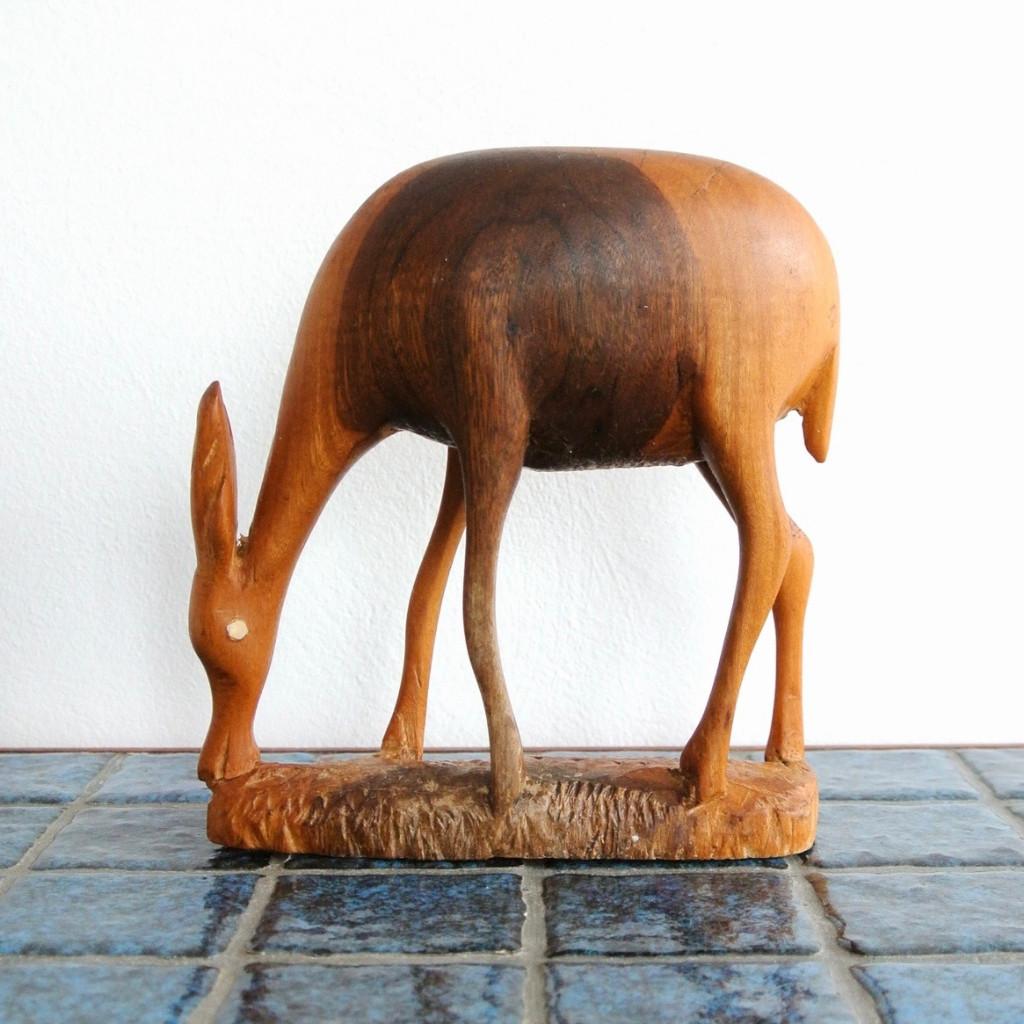 vintage HERT teak houtsnijwerk Mid Century Deens Scandinavië, Antiek en Kunst, Kunst | Beelden en Houtsnijwerken, Ophalen of Verzenden