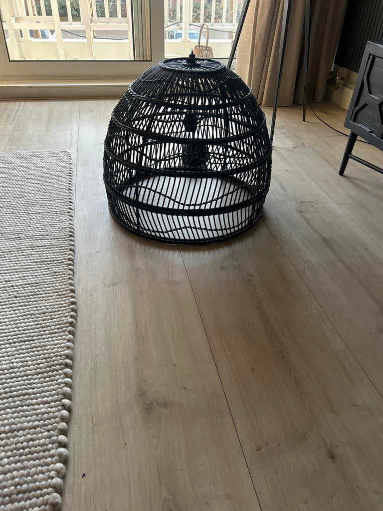 Stijlvolle zwarte lampenkap, Ophalen, Zwart, Rond, Zo goed als nieuw