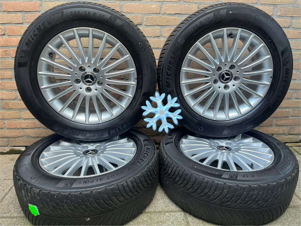 17” orig Mercedes vito v-klasse EQV Michelin wintetset TPMS, Auto-onderdelen, Banden en Velgen, Banden en Velgen, 17 inch, 225 mm