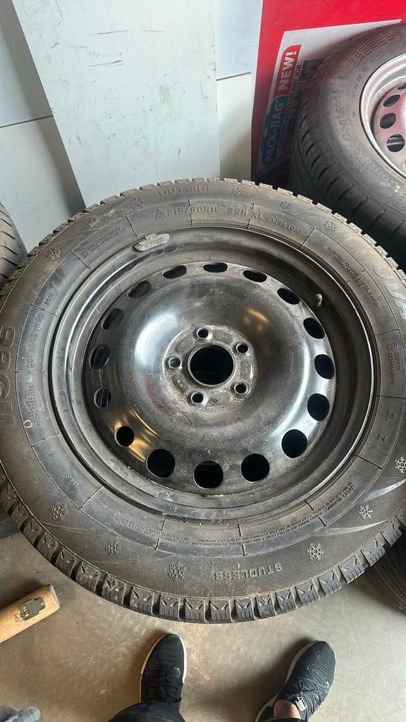 Stalen velgen 16 inch 215/60 R16, Auto-onderdelen, Banden en Velgen, Ophalen, 215 mm, 16 inch, Winterbanden