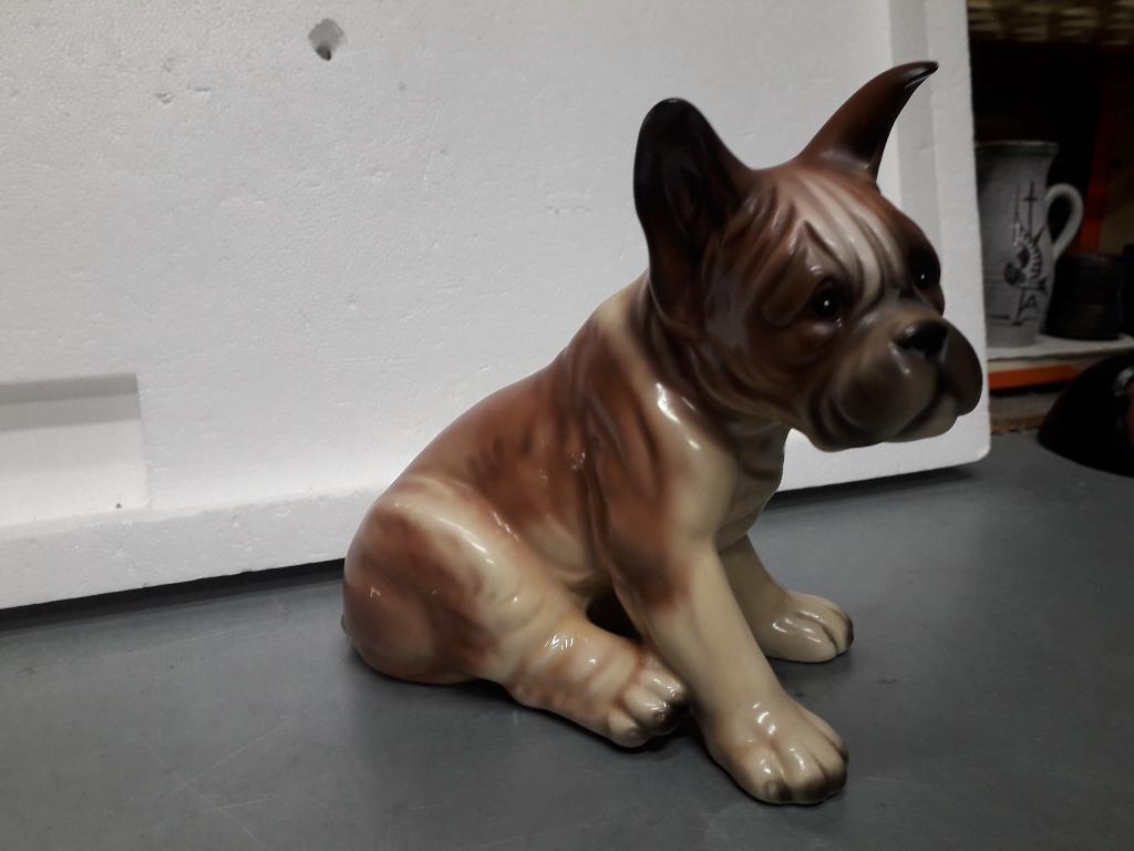 VINTAGE BEELD BOXER PUP I.Z.G.ST hoog 17 cm & lang 18 cm, Ophalen of Verzenden