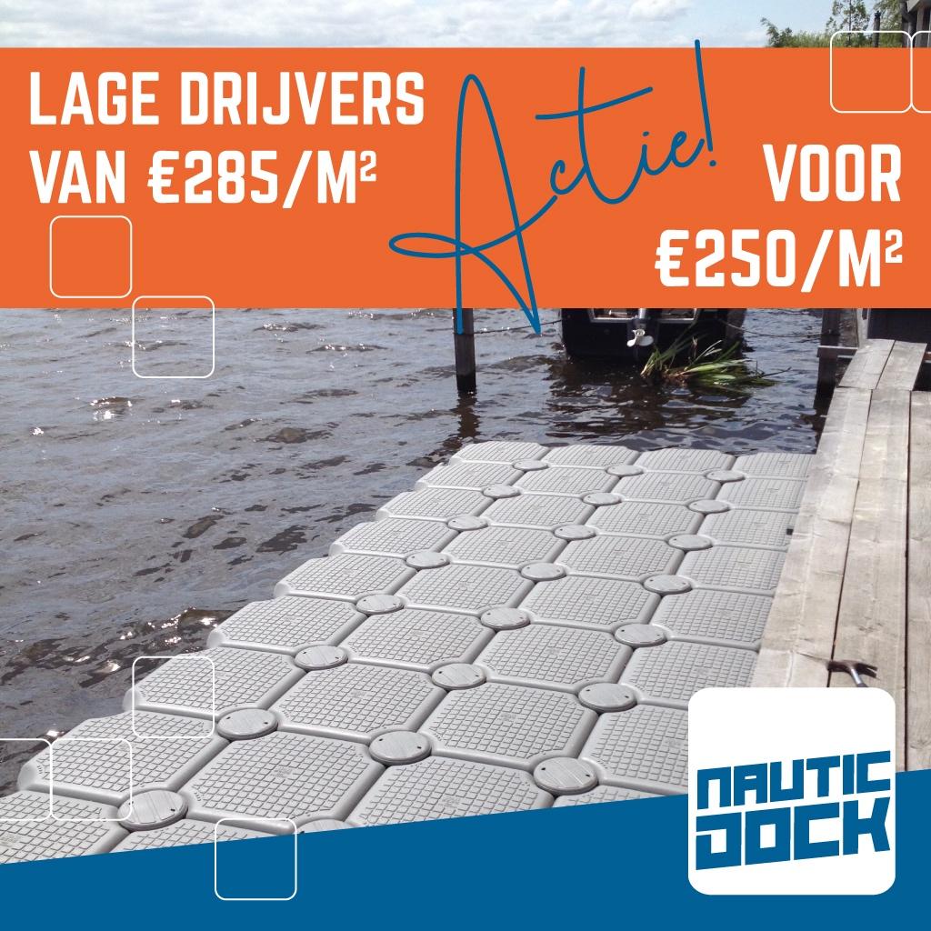 Werkvlot prijs per m2 | NauticDock Koppel Ponton Steiger, Watersport en Boten, Schoonmaak, Info@nauticnederland.nl, Nieuw, Www.nauticdock.com