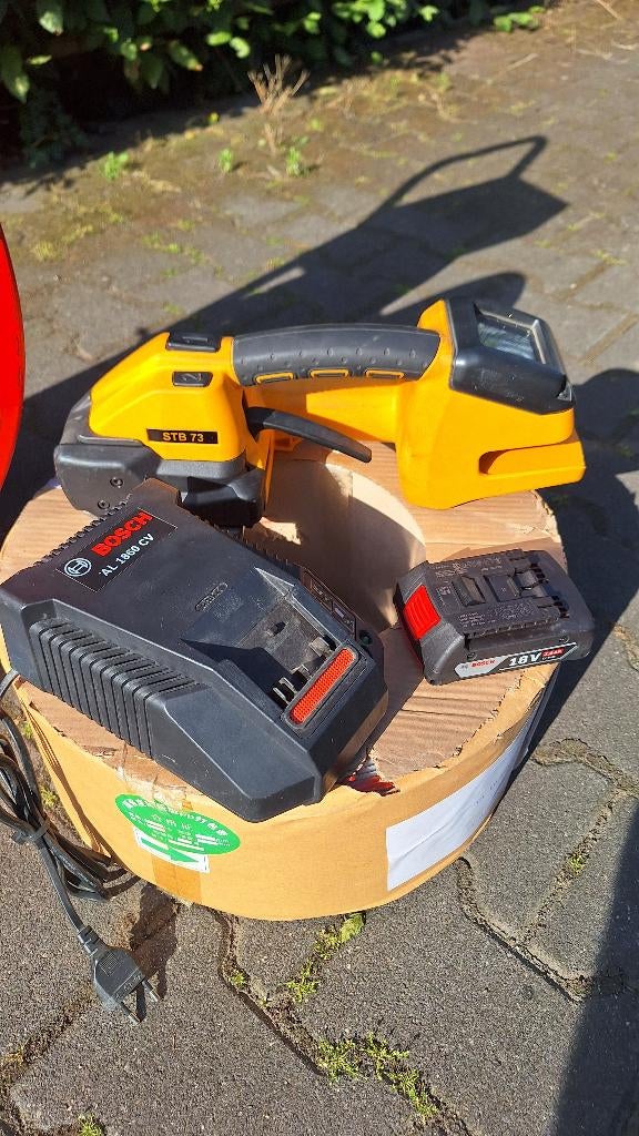 Strapex stb 73 accu strappingmachine omsnoeringsapparaat., Ophalen, ., Zo goed als nieuw, .