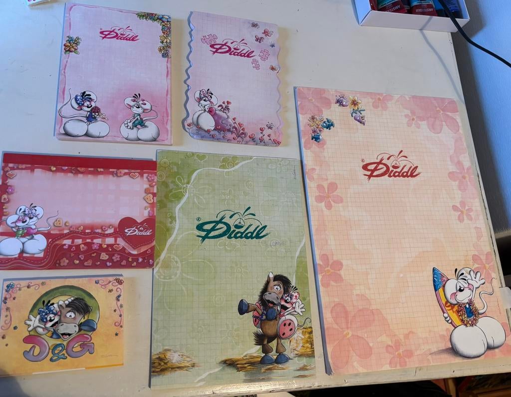6 pakketten aan diddle geur notitieblokken, blaadjes, Verzamelen, Diddl, Ophalen of Verzenden, Zo goed als nieuw, Papier, Kaart of Schrift