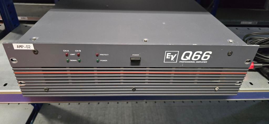 EV Q66 Professionele Versterker, Ophalen of Verzenden, Gebruikt, 500 tot 1000 watt, P.A.