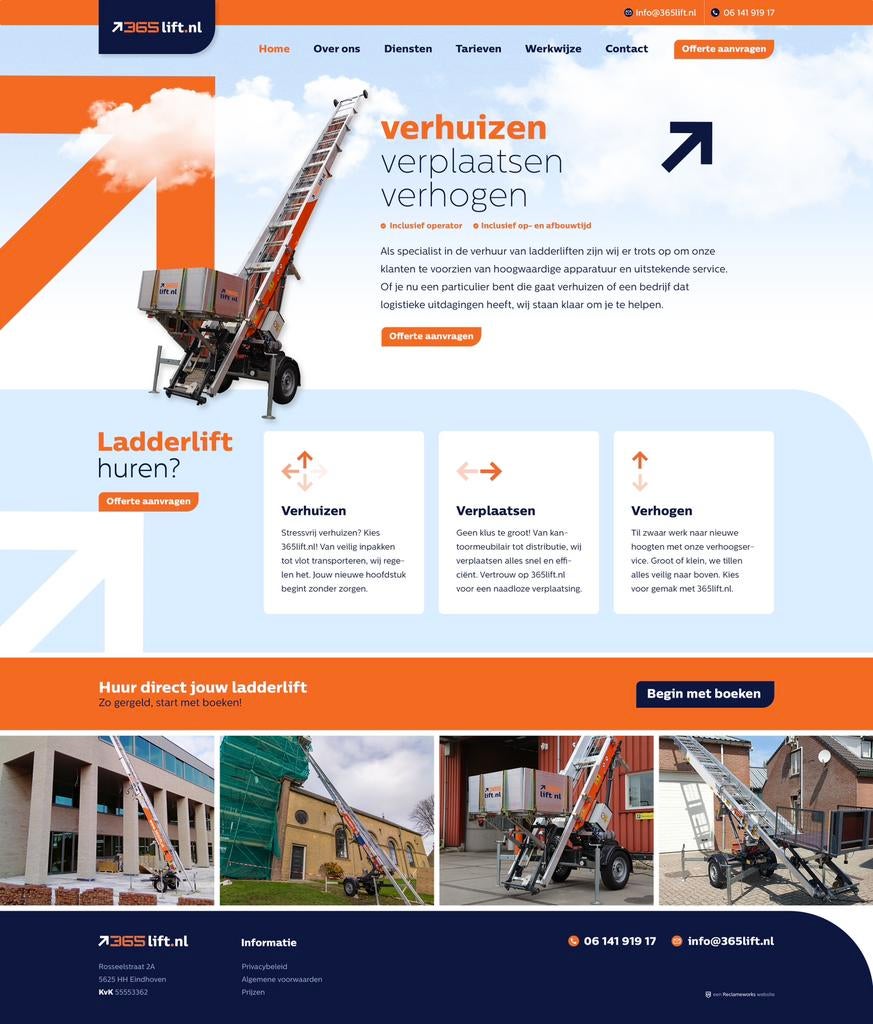 Foto 2 van Verhuislift ladderlift bouwlift met operator