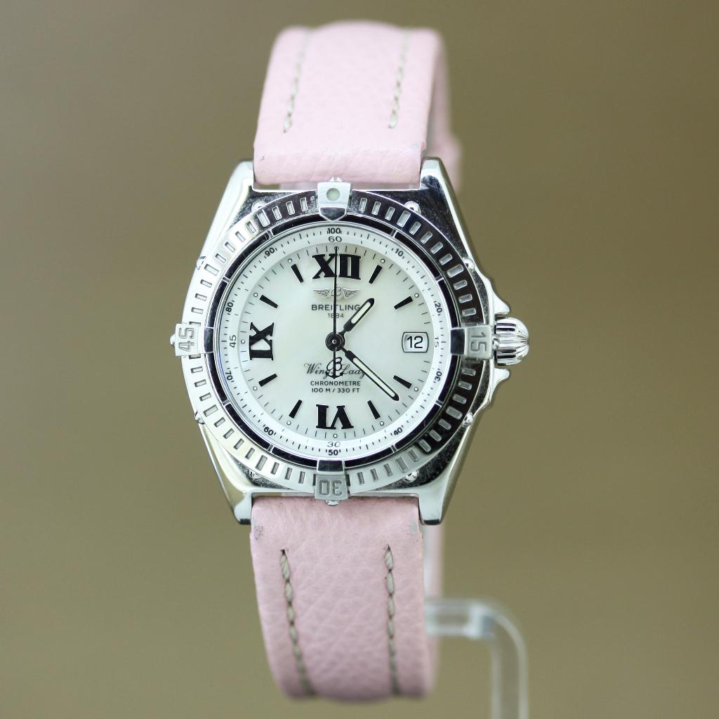 Breitling Lady Wings Staal Pink A67350, Sieraden, Tassen en Uiterlijk, Horloges | Dames, Overige merken, Staal, Polshorloge, Ophalen of Verzenden