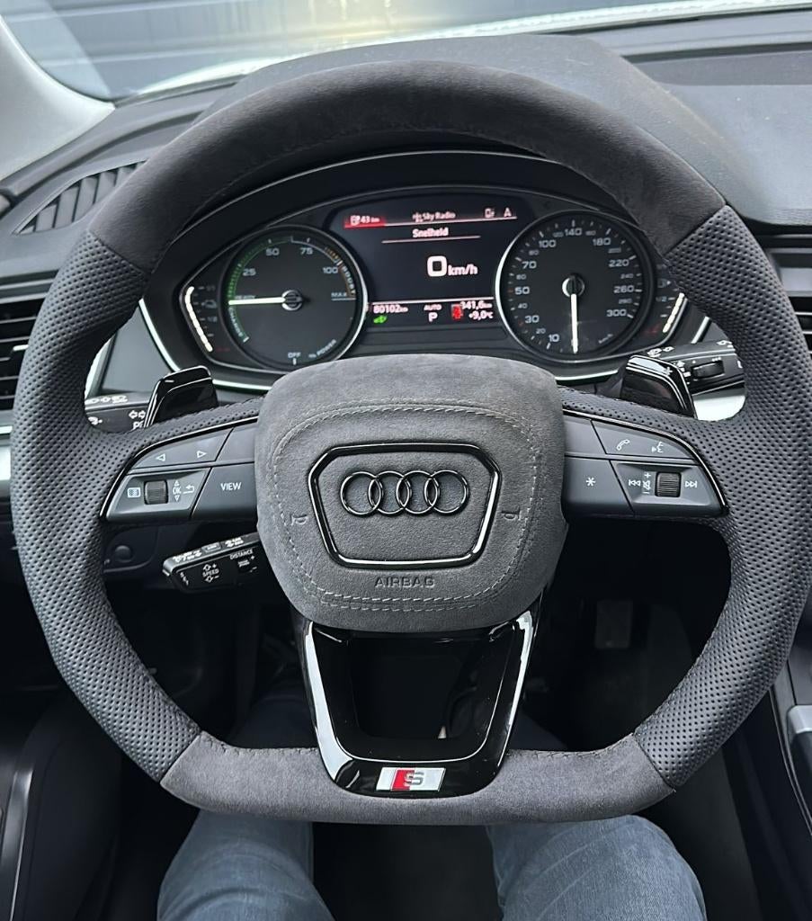 Audi alcantara leer stuur compleet UPGRADE vlak afgevlakt