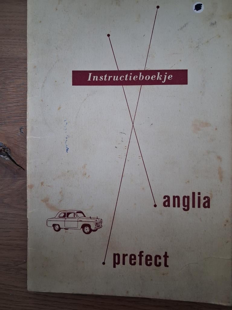 Instructieboekje ANGLIA of PREFECT., Ophalen of Verzenden