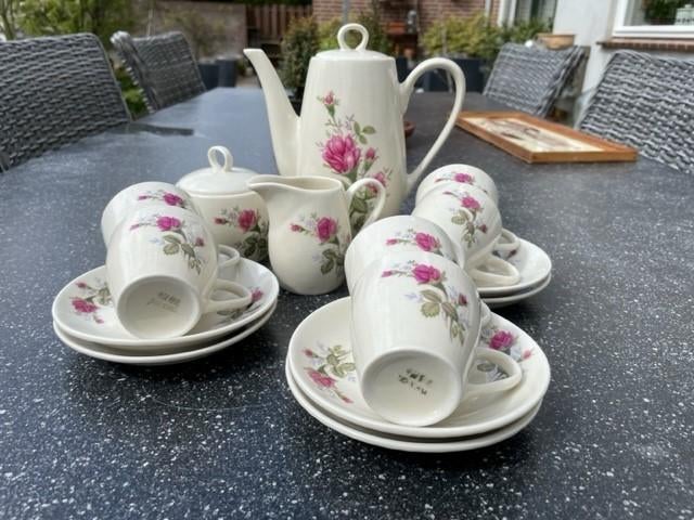 Mokka / espresso servies wilde roos, Ophalen of Verzenden