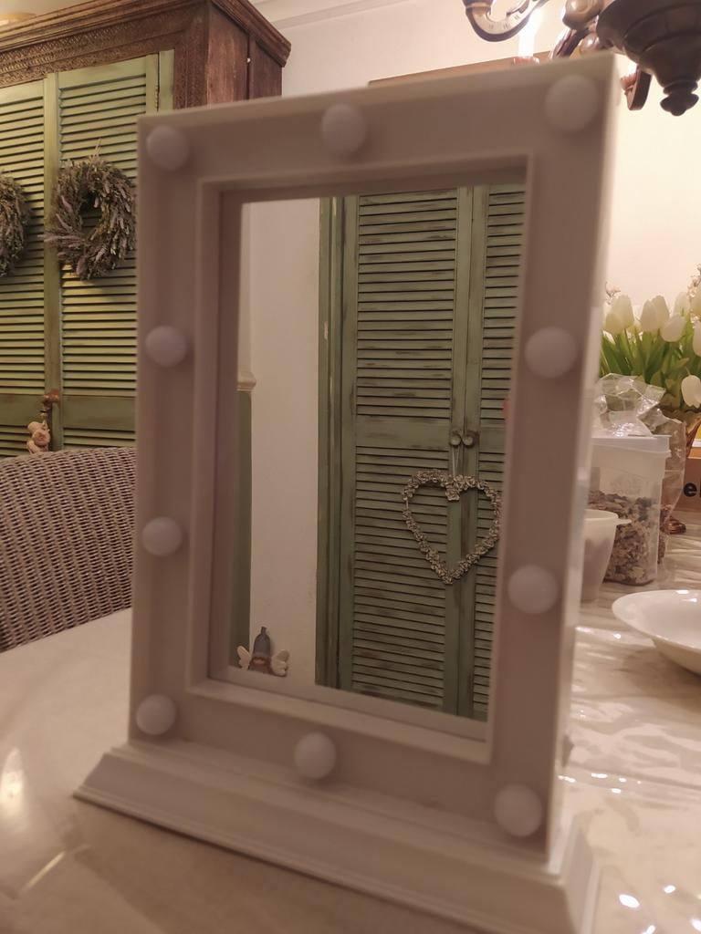 Staande tafel makeup spiegel met licht, Minder dan 50 cm, Ophalen of Verzenden, Zo goed als nieuw, 150 tot 200 cm