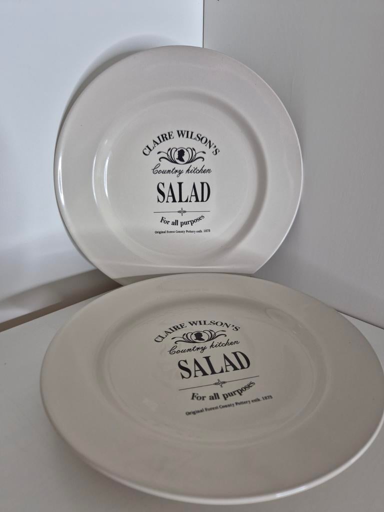 Claire Wilson's Borden - Set van 2, Huis en Inrichting, Keuken | Servies, Gebruikt, Ophalen of Verzenden, Bord(en), Overige stijlen