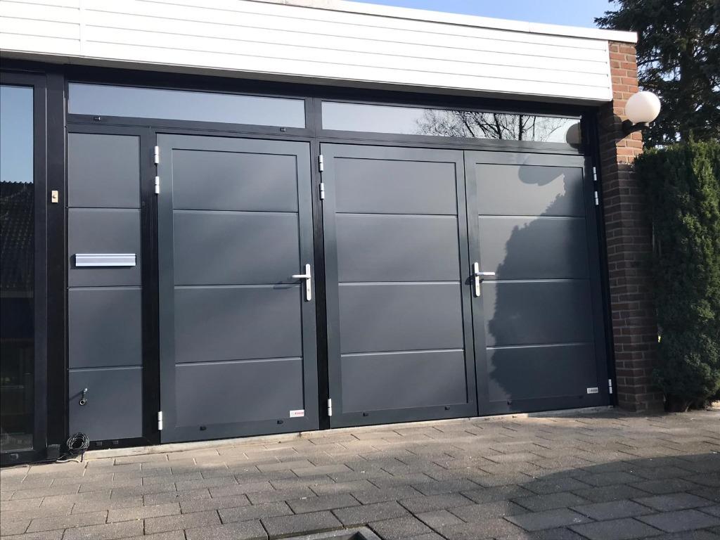 Openslaande garagedeuren, Doe-het-zelf en Verbouw, Deuren en Horren, Nieuw, Garagedeur, 215 cm of meer, 120 cm of meer, Metaal