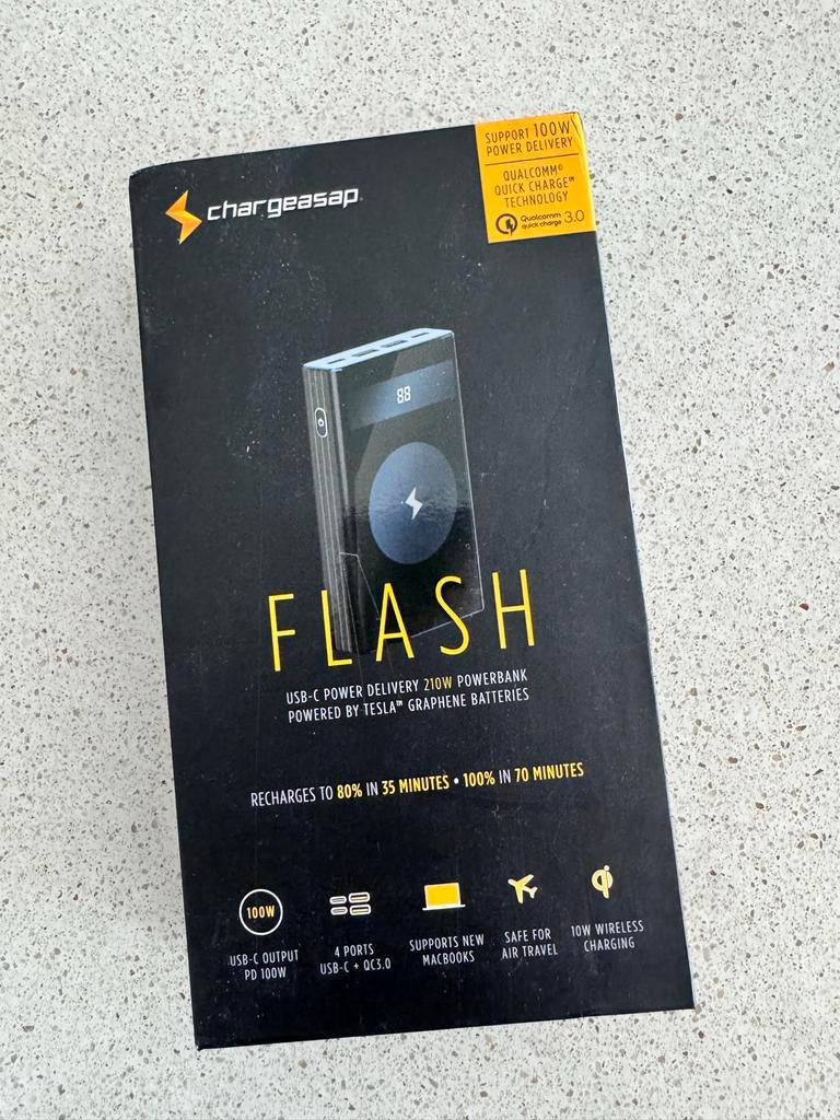 ChargeAsap Flash 2.0 Powerbank nieuw in doos, Ophalen of Verzenden, Nieuw