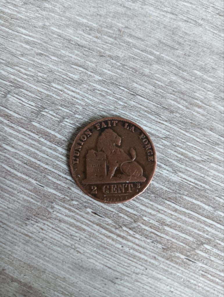 2 Centimes België 1870 - Leopold II, Postzegels en Munten, Munten | België, Ophalen of Verzenden, Brons, Losse munt