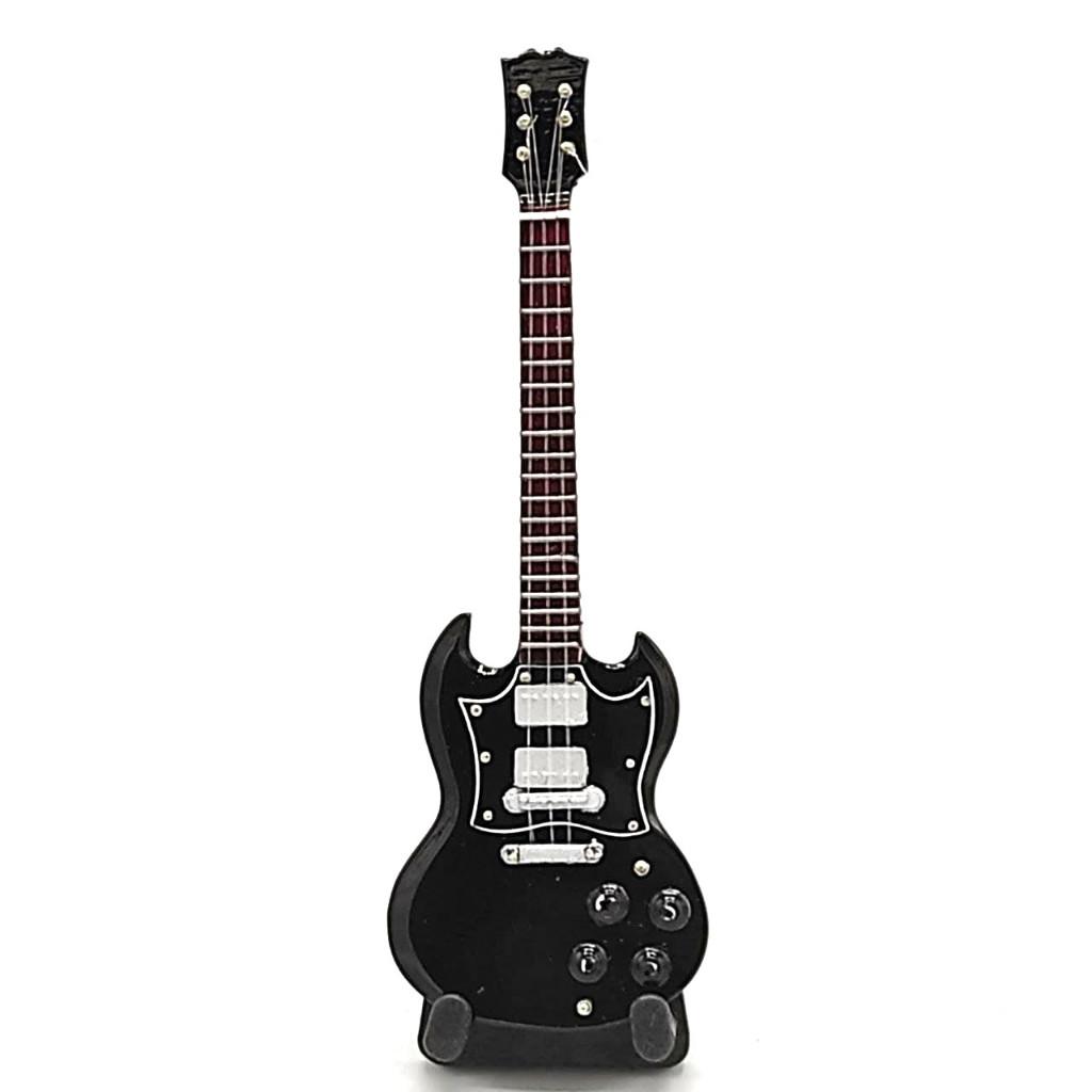 Angus Young ACDC miniatuur gitaar van hout zwart deco guitar, Info@deconoord.nl, Deco Noord, Nieuw, Ophalen of Verzenden