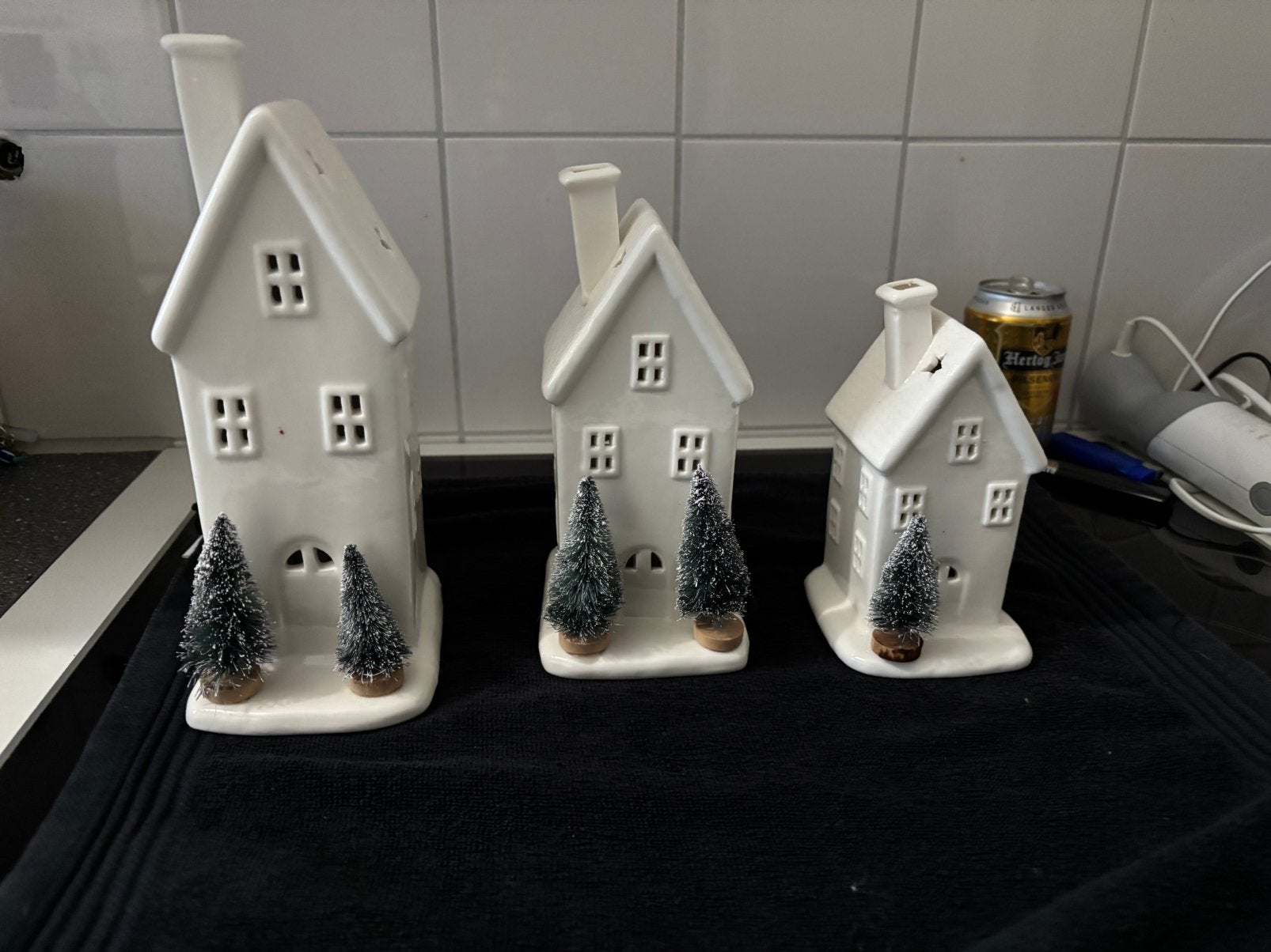 3 kersthuisjes, Ophalen of Verzenden, Nieuw