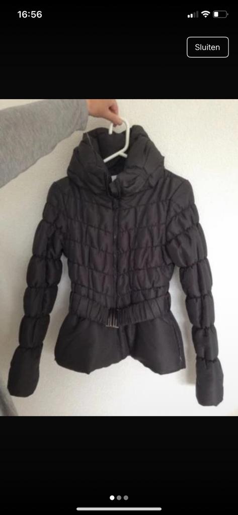 Mooie donkergrijze tussenjas met grote kraag maat XS, Vero Moda, Ophalen of Verzenden, Zo goed als nieuw, Maat 34 (XS) of kleiner