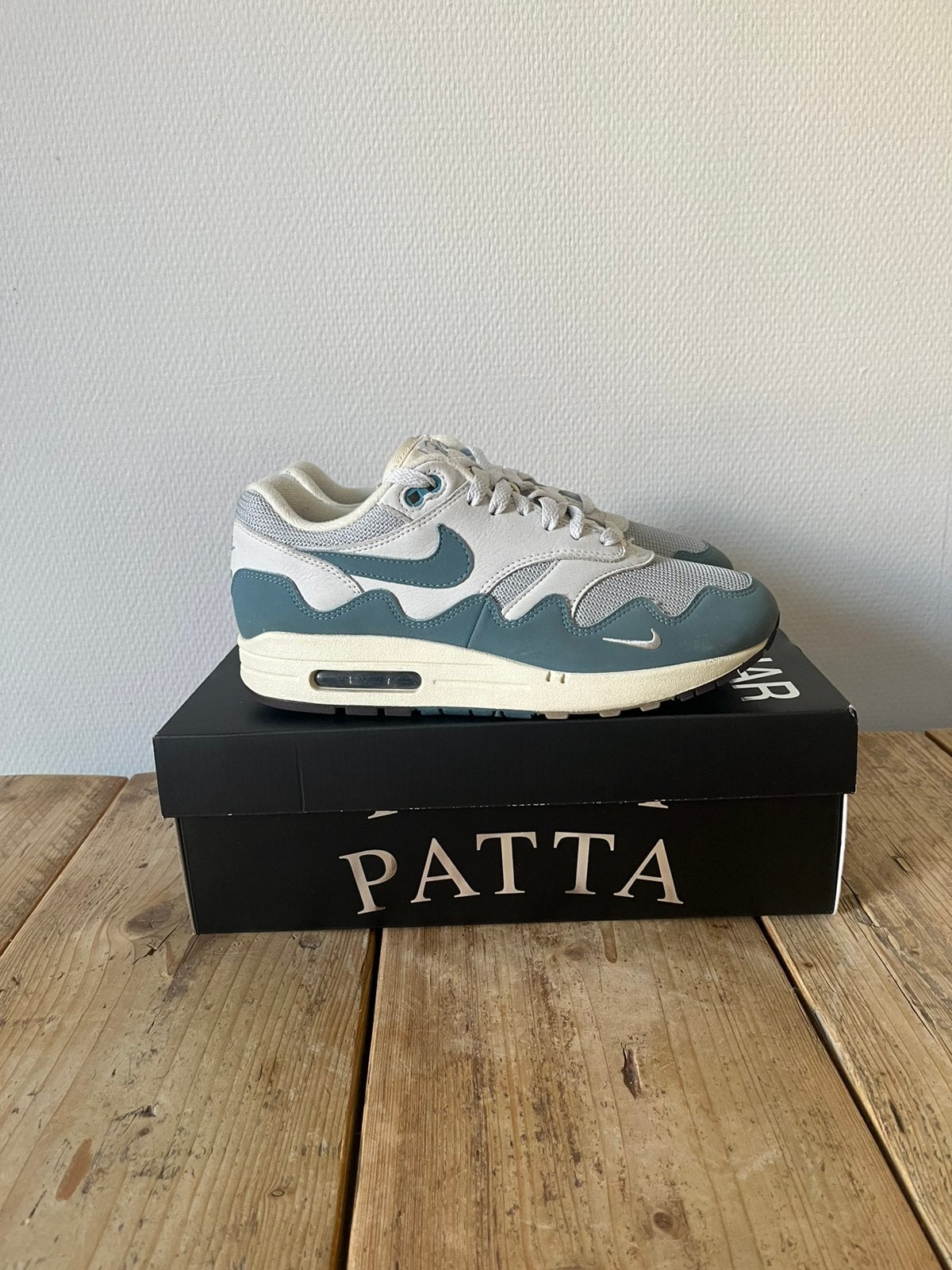 Nike Air Max 1 Patta Noise/Aqua maat 41 perfecte staat, Blauw, Ophalen of Verzenden, Sneakers of Gympen, Zo goed als nieuw