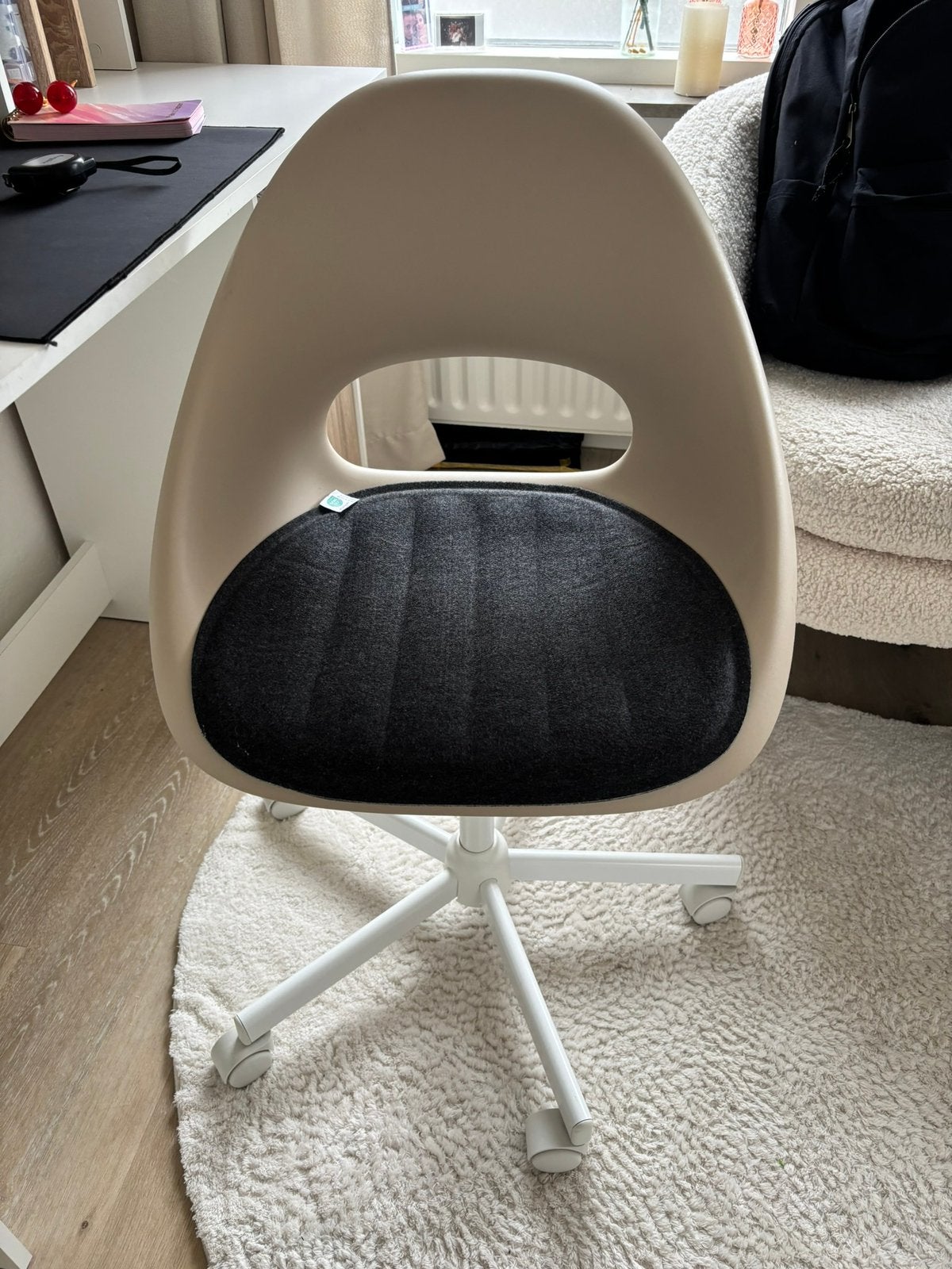 Ikea bureaustoel - beige - eldberget - zgan!, Ophalen, Zo goed als nieuw, Beige