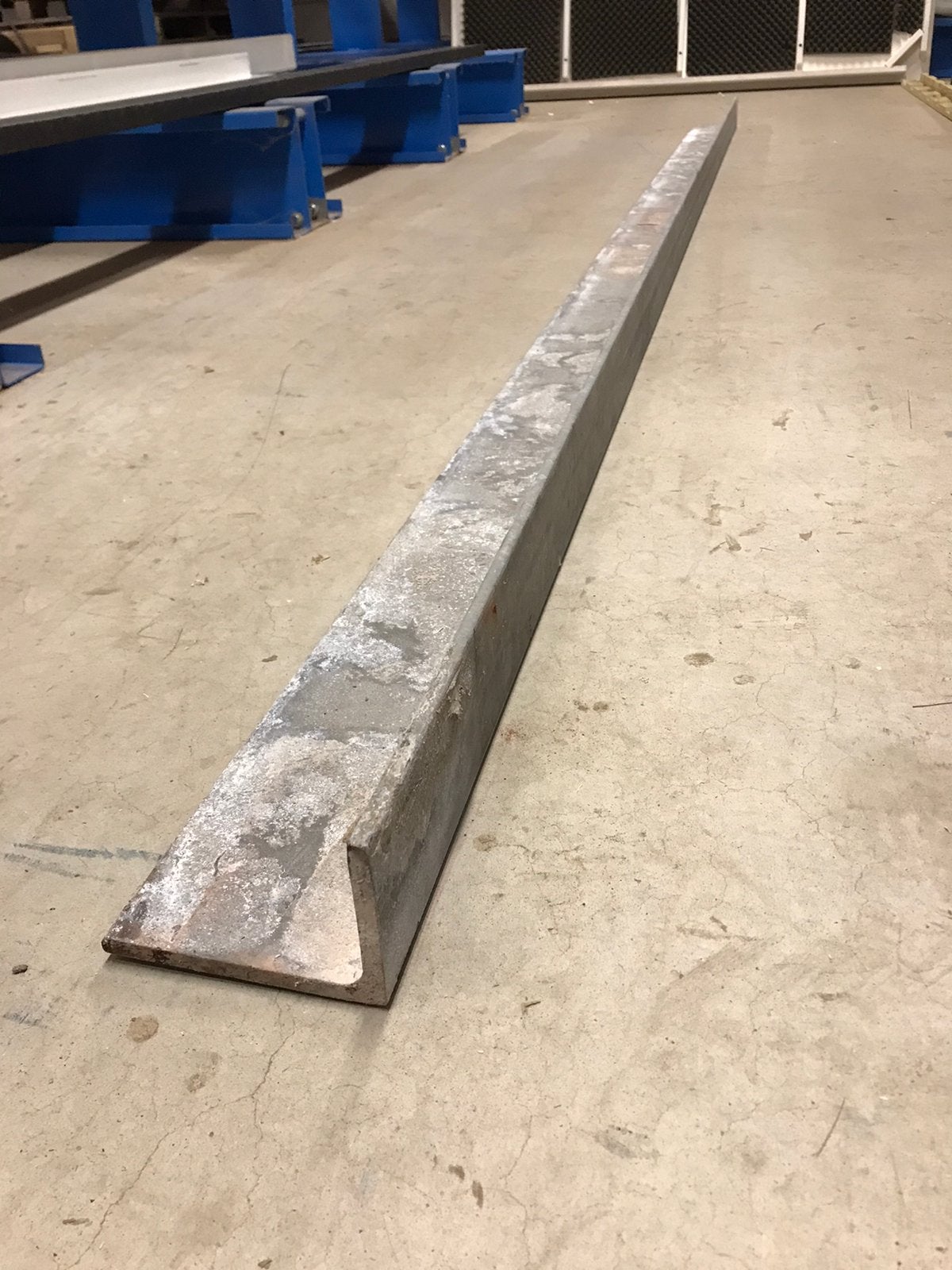 Stalen Hoeklijn gegalvaniseerd 120x80 x 3150 mm, Ophalen, Gebruikt