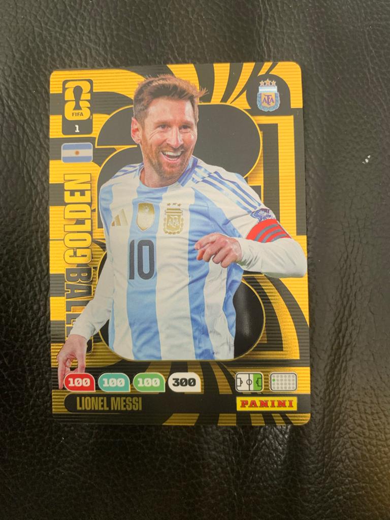 Lionel Messi Golden Baller Panini Adrenalyn XL FIFA 2026, Verzamelen, Ophalen of Verzenden, Zo goed als nieuw, Buitenlandse clubs