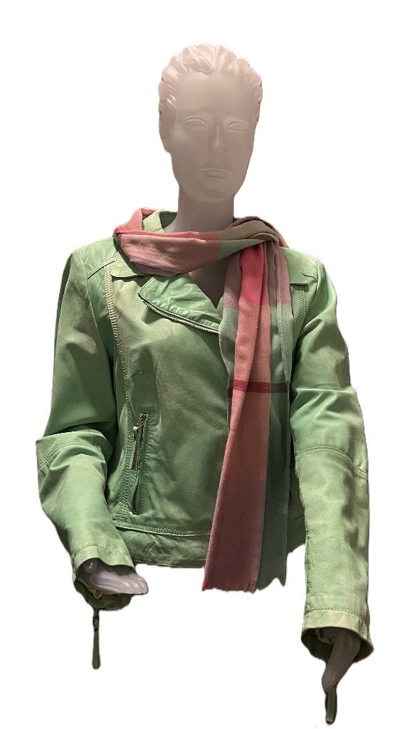 Luxe ARMA Leren Bikerjack Maat 44 + Bijpassende Sjaal, Maat 42/44 (L), Ophalen of Verzenden, Jasje, Gedragen