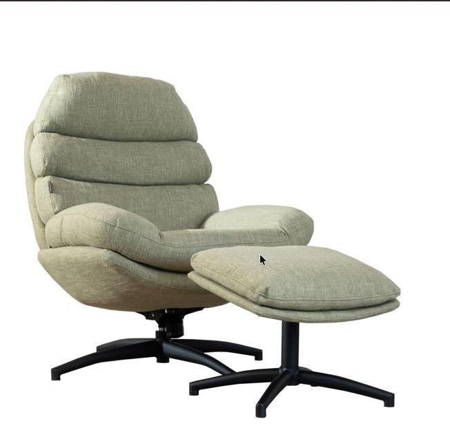 Draaifauteuil met Hocker, Huis en Inrichting, Fauteuils, Zo goed als nieuw, Overige materialen, 75 tot 100 cm, 75 tot 100 cm, Ophalen