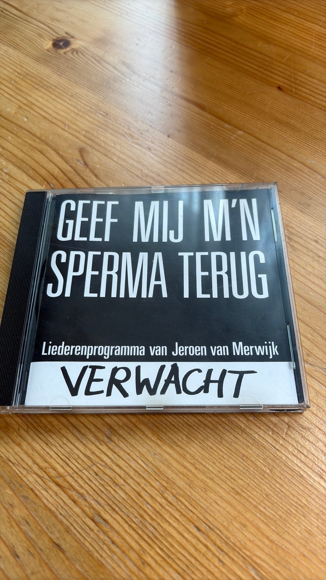 Jeroen van Merwijk, geef mij m’n sperma terug,, Cd's en Dvd's, Ophalen of Verzenden, Zo goed als nieuw
